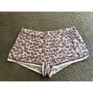 VTG Y2K Floral Lacey Womens Pajama Shorts Sz MEDIUM